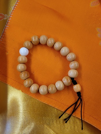 Ceramic bead wrist mala