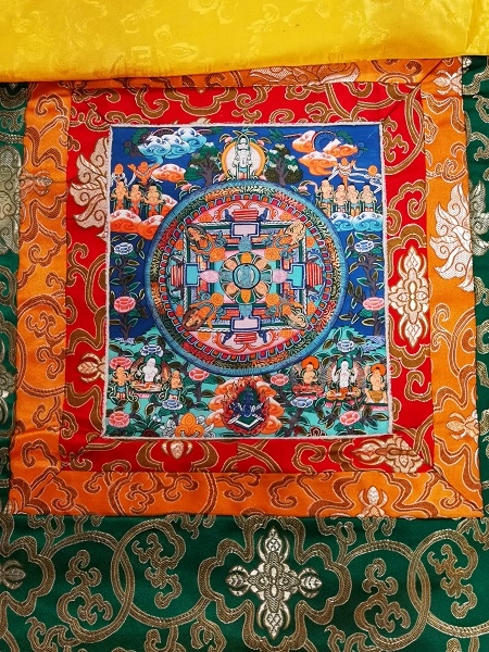 Mandala Green Brocade Frame